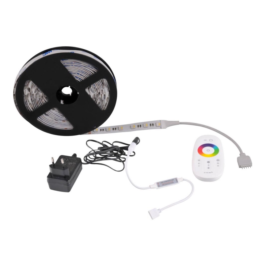 LED RGBW Reguliuojama juosta 3m LED/22W/24/230V + valdymo pultas