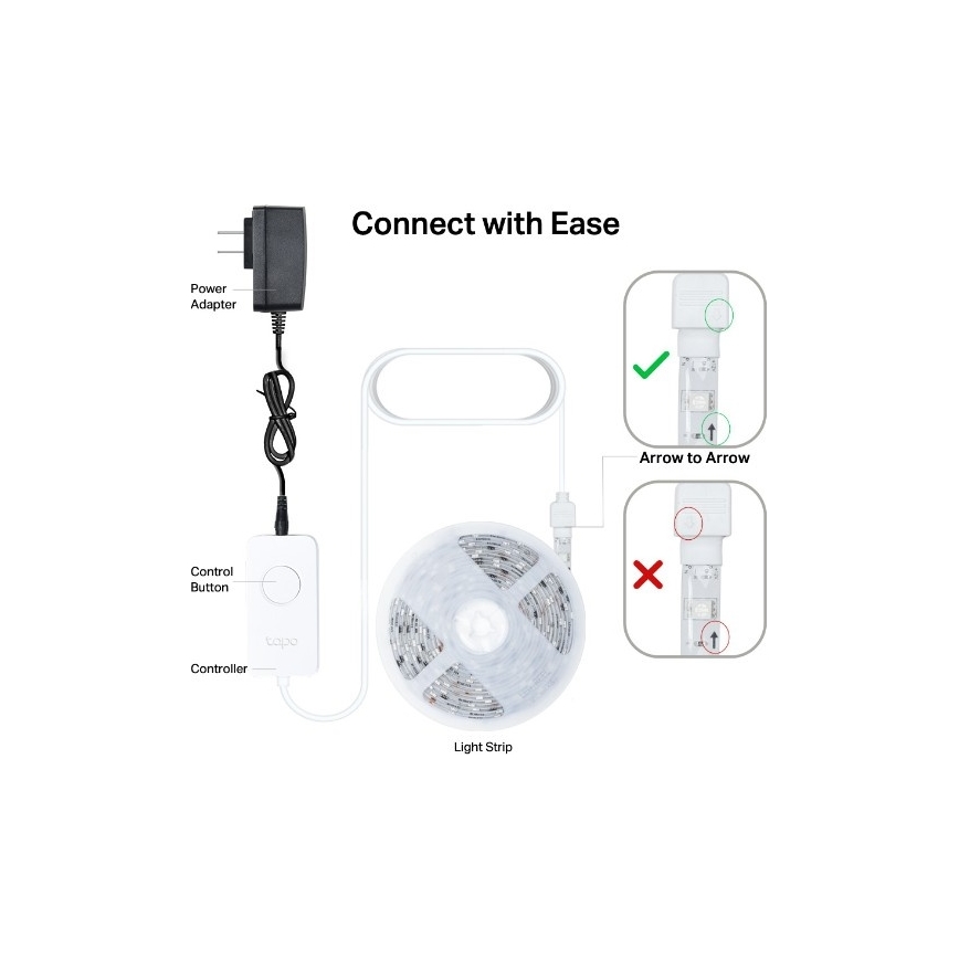 LED RGBW reguliuojama juosta 5 m, 13 W, 230 V, Wi‑Fi