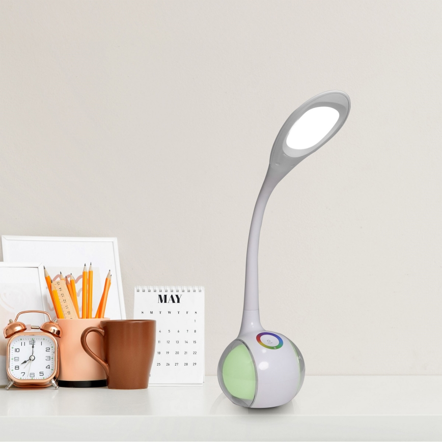 LED RGBW Reguliuojama jutiklinė stalinė lempa COSMOS LED/6,5W/230V balta