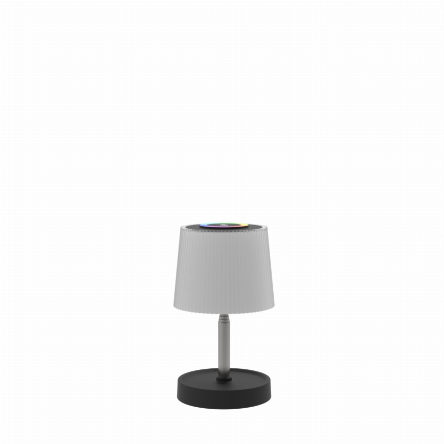 LED RGBW dimeriuojama lietimu valdoma lauko įkraunama stalo lempa LED/2W/5V IP44 1200 mAh pilka
