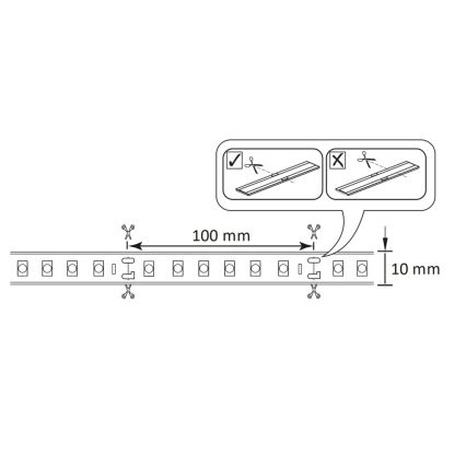 LED RGBW Reguliuojama lauko juosta 5m LED/24W/12V IP65