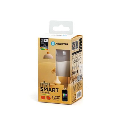 LED RGBW Reguliuojama lemputė A60 E27/12W/230V 2700-6500K Wi-Fi - Aigostar