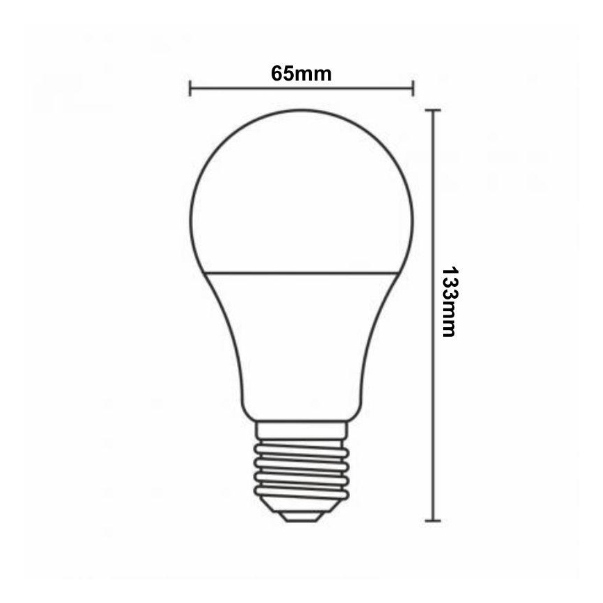 LED RGBW Reguliuojama lemputė A60 E27/15W/230V 2700-6500K Wi-Fi Tuya
