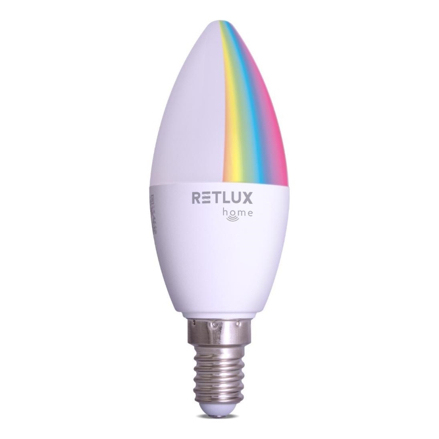 LED RGBW reguliuojama lemputė C37 E14/4,5W/230V 2700-6500K Wi-Fi Tuya