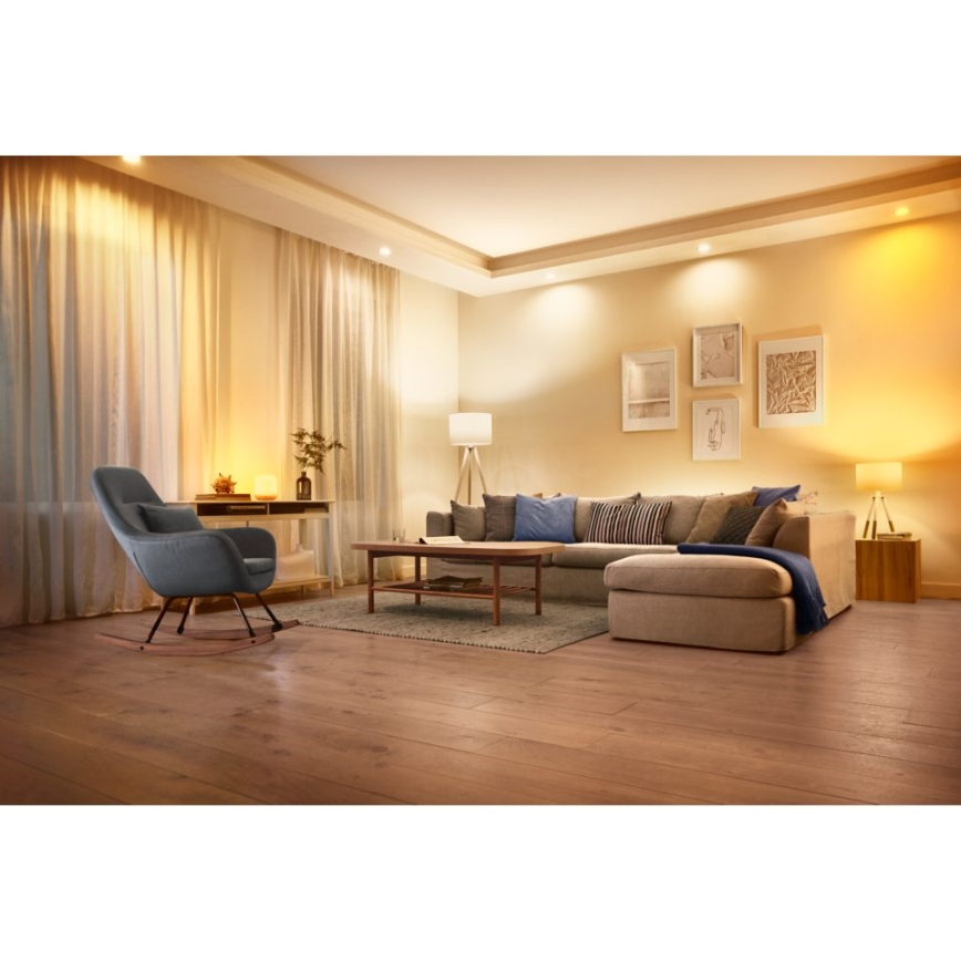 LED RGBW Reguliuojama lemputė C37 E14/4,9W/230V 2200-6500K CRI 90 Wi-Fi -WiZ