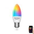 LED RGBW Reguliuojama lemputė C37 E27/7W/230V 3000-6500K Wi-Fi - Aigostar
