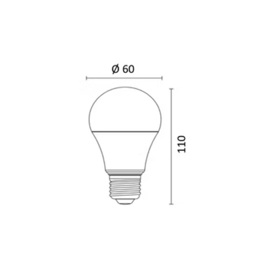 LED RGBW Reguliuojama lemputė E27/8,5W/230V 3000-6500K Wi-Fi - Reality