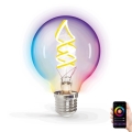 LED RGBW Reguliuojama lemputė FILAMENT G80 E27/4,9W/230V 2700K Wi-Fi - Aigostar