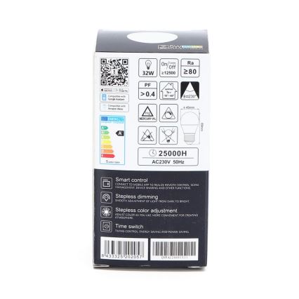 LED RGBW Reguliuojama lemputė G45 E27/5W/230V 3000-6500K Wi-Fi - Aigostar
