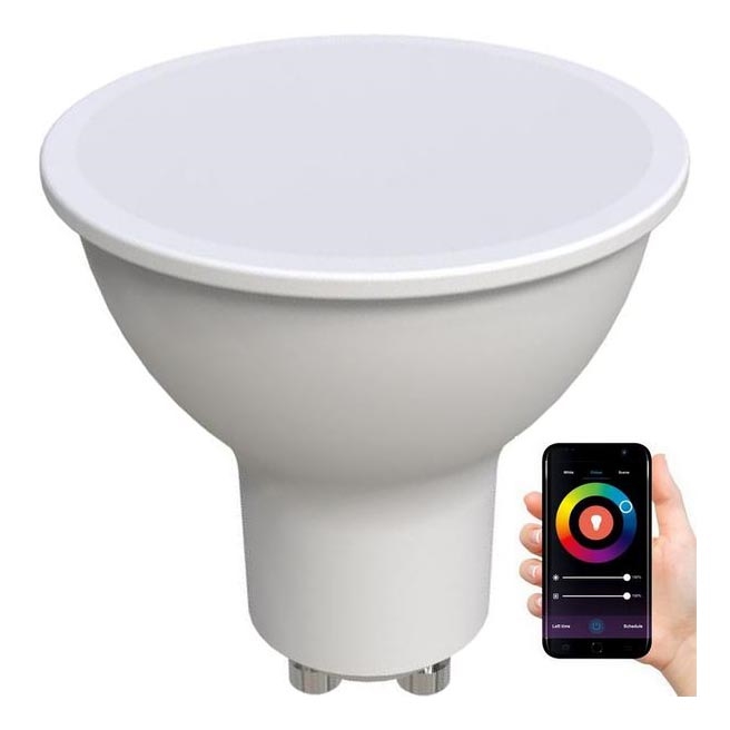LED RGBW Reguliuojama lemputė GU10/4,5W/230V 2700-6500K Wi-Fi Tuya