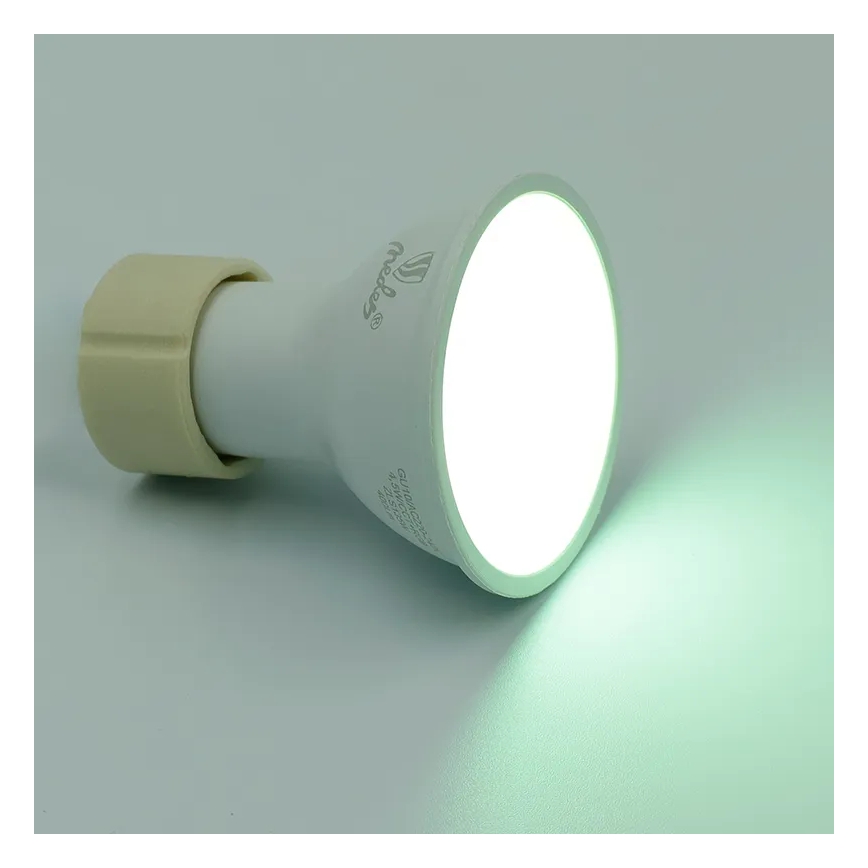 LED RGBW Reguliuojama lemputė GU10/4,5W/230V 2700-6500K Wi-Fi Tuya