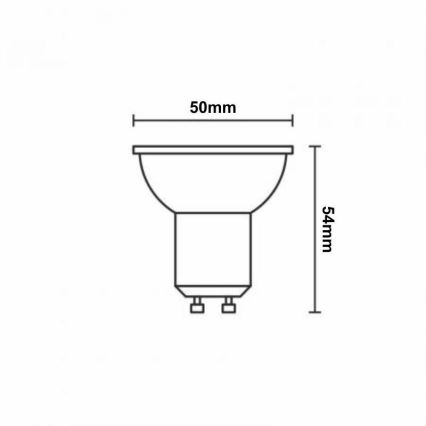 LED RGBW Reguliuojama lemputė GU10/4,5W/230V 2700-6500K Wi-Fi Tuya