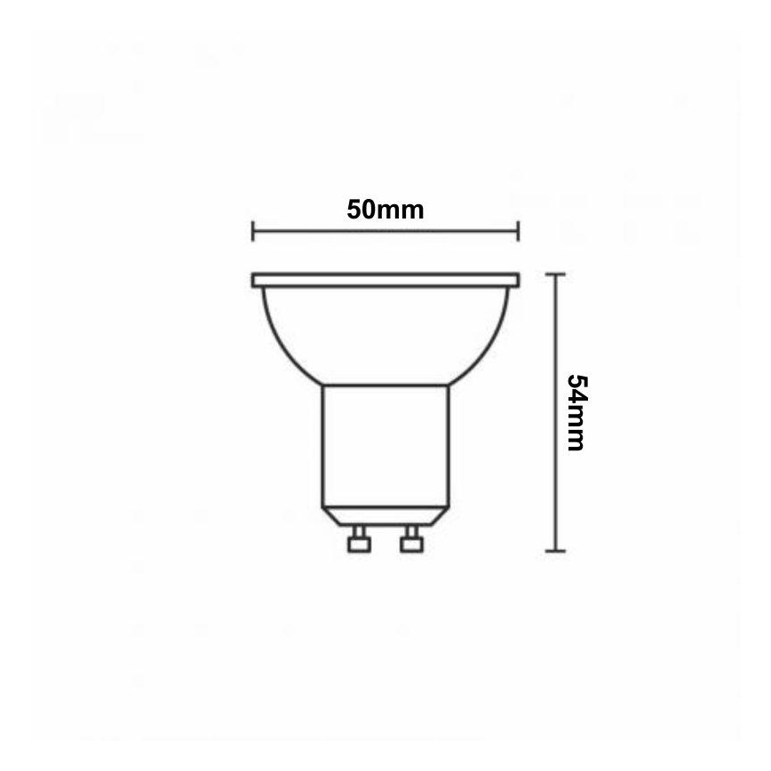 LED RGBW Reguliuojama lemputė GU10/4,5W/230V 2700-6500K Wi-Fi Tuya