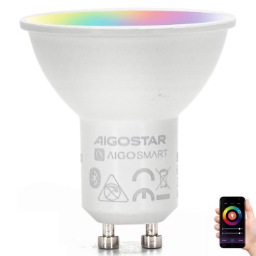 LED RGBW Reguliuojama lemputė GU10/4,9W/230V 2700-6500K - Aigostar