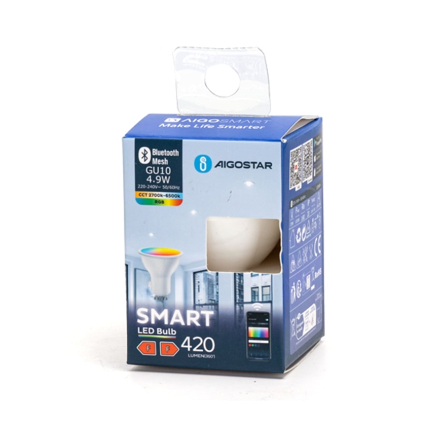 LED RGBW Reguliuojama lemputė GU10/4,9W/230V 2700-6500K - Aigostar