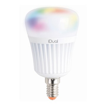 LED RGBW Reguliuojama lemputė iDual E14/7W/230V 2200-6500K