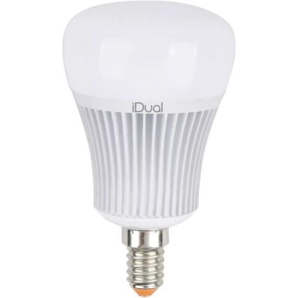 LED RGBW Reguliuojama lemputė iDual E14/7W/230V 2200-6500K