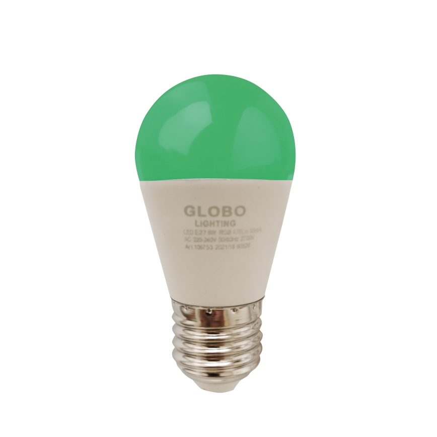 LED RGBW Reguliuojama lemputė E27/6W/230V 3000K + nuotolinio valdymo pultas - Globo