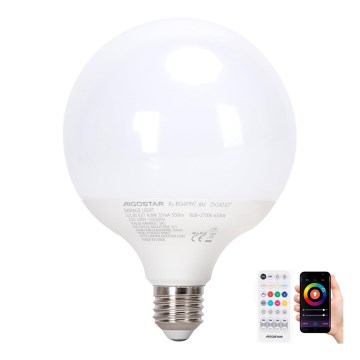 LED RGBW Reguliuojama lemputė MESH G120 E27/4,9W/230V 2700-6500K + nuotolinio valdymo pultas - Aigostar