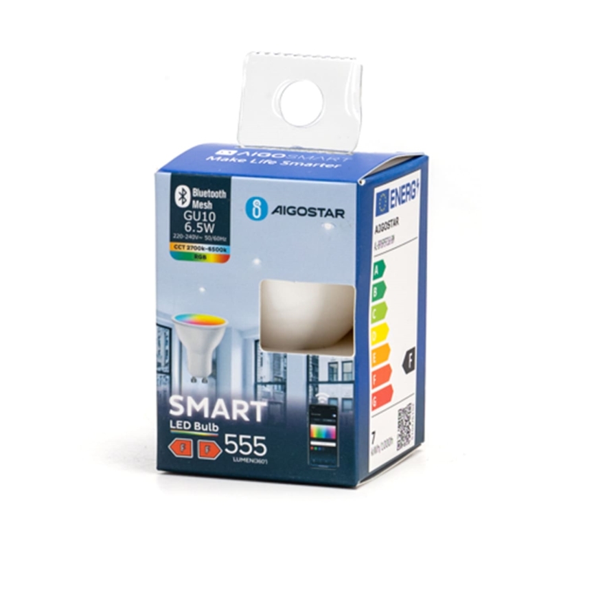 LED RGBW Reguliuojama lemputė MESH Išmanus GU10/6,5W/230V 2700-6500K - Aigostar