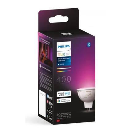 LED RGBW Reguliuojama lemputė Philips Hue White And Color Ambiance GU5,3/MR16/6,3W/12V 2000-6500K