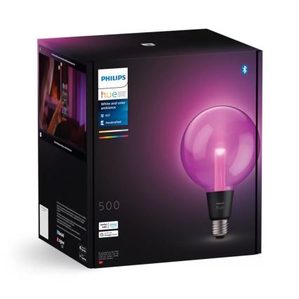 LED RGBW Reguliuojama lemputė Philips Hue White And Color Ambiance G125 E27/6,8W/230V 2000-6500K