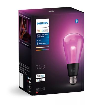 LED RGBW Reguliuojama lemputė Philips Hue White And Color Ambiance E27/6,8W/230V 2000-6500K