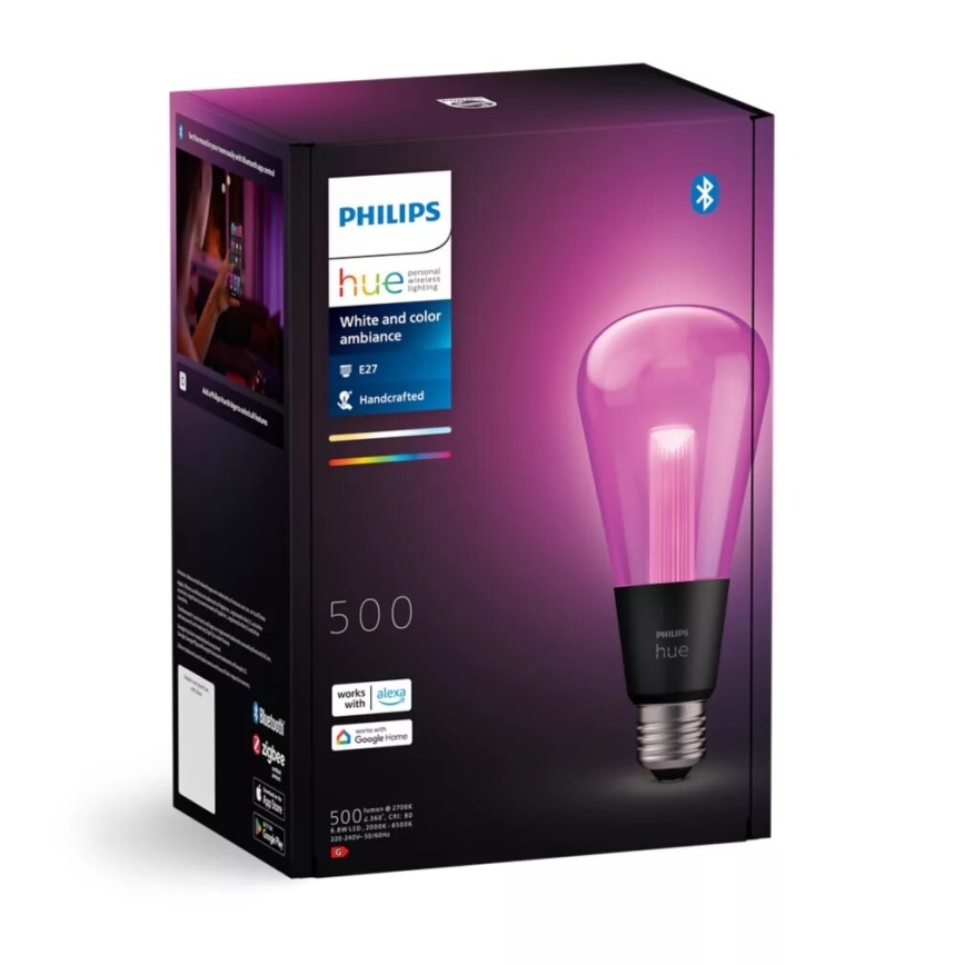 LED RGBW Reguliuojama lemputė Philips Hue White And Color Ambiance E27/6,8W/230V 2000-6500K