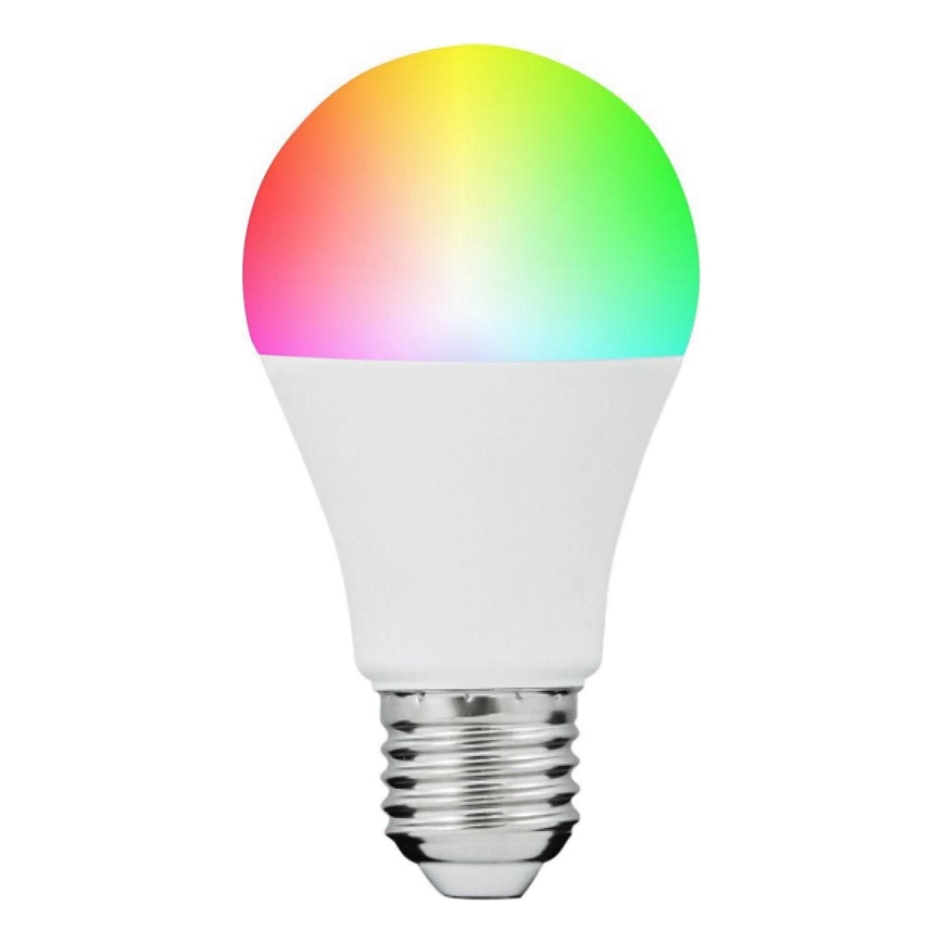 LED RGBW Reguliuojama lemputė SMART A60 E27/8,5W/230V 4000K + nuotolinio valdymo pultas