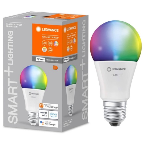 LED RGBW Reguliuojama lemputė SMART+ E27/14W/230V 2700-6500K Wi-Fi - Ledvance