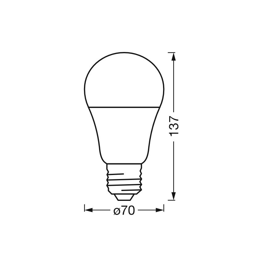 LED RGBW Reguliuojama lemputė SMART+ E27/14W/230V 2700-6500K Wi-Fi - Ledvance