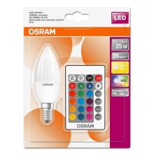 LED RGBW Reguliuojama lemputė STAR E14/4,5W/230V 2700K + valdymo pultas – Osram