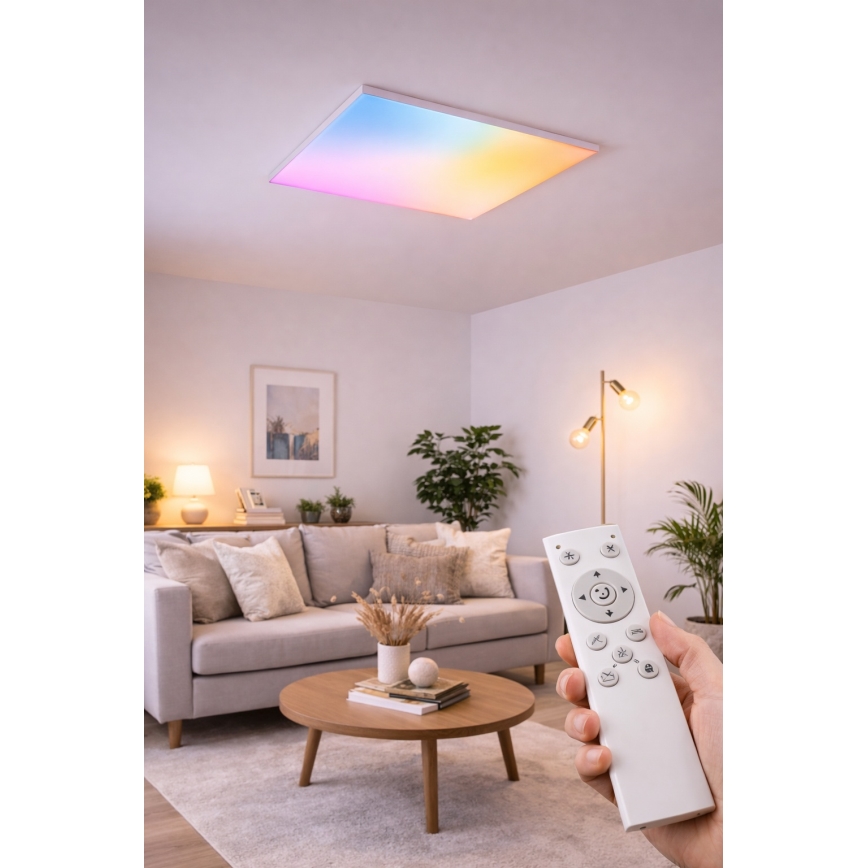 LED RGBW dimeriuojama paviršinė LED panelė/24W/230V 2700-6500K balta + su nuotoliniu pulteliu