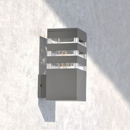 LED RGBW dimeriuojamas lauko sieninis šviestuvas TEKSAS 1xE27/9W/230V 2700-6500K Wi-Fi IP44 antracitas