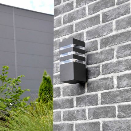 LED RGBW dimeriuojamas lauko sieninis šviestuvas TEKSAS 1xE27/9W/230V 2700-6500K Wi-Fi IP44 antracitas
