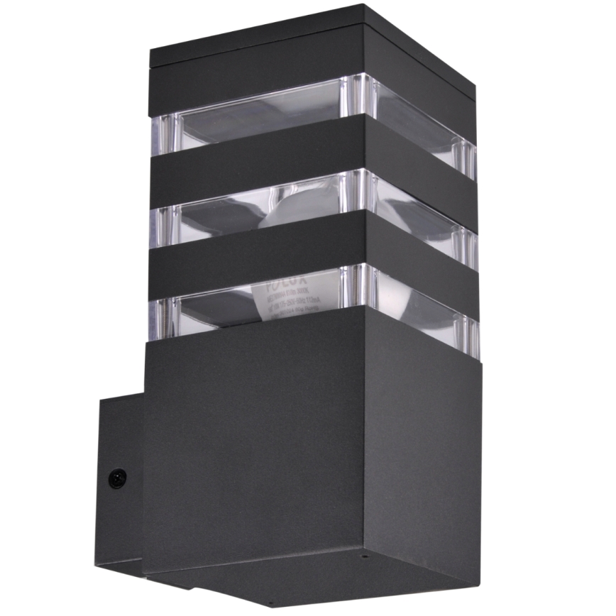 LED RGBW dimeriuojamas lauko sieninis šviestuvas TEKSAS 1xE27/9W/230V 2700-6500K Wi-Fi IP44 antracitas