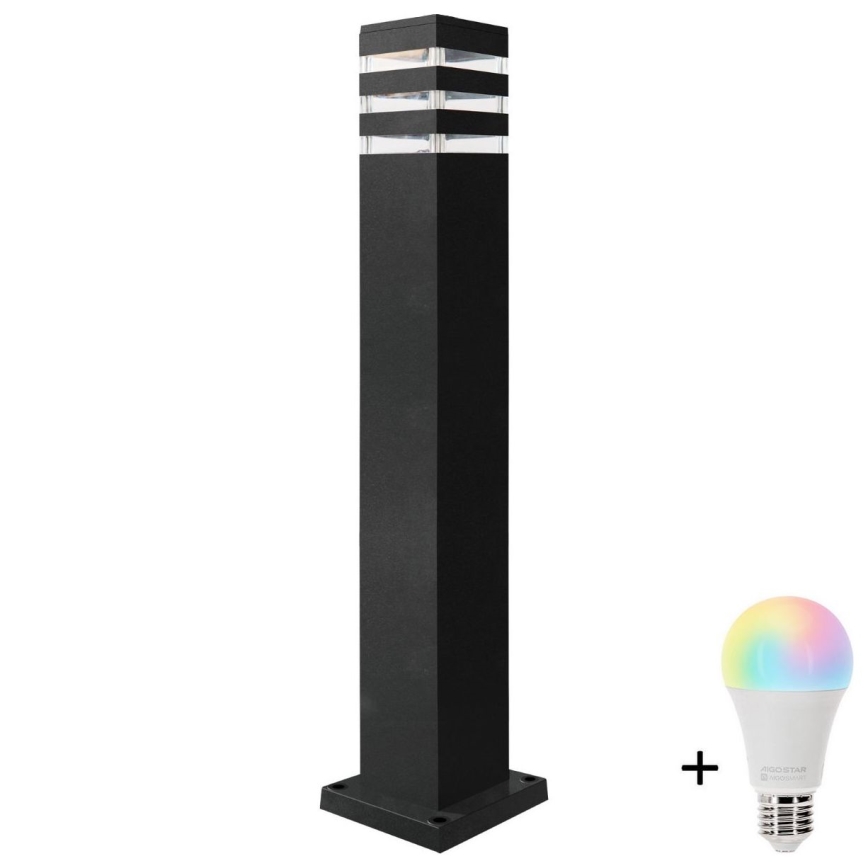 LED RGBW reguliuojamas lauko šviestuvas TEKSAS 1xE27/12W/230V 2700–6500K Wi-Fi 74 cm IP44 antracitas