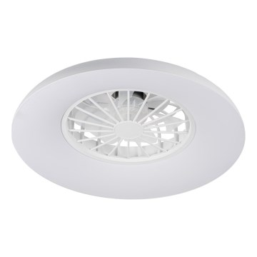 LED RGBW reguliuojamas lubinis šviestuvas su ventiliatoriumi PLAVE PAN LED/24W/230V 3000-6500K skersmuo 48,5 cm, baltas + nuotolinis valdymas