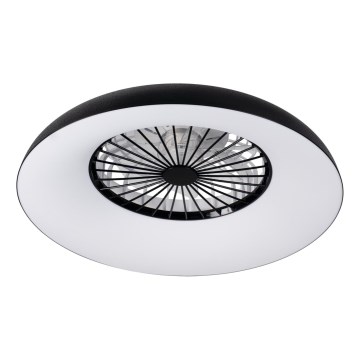 LED RGBW reguliuojamas lubinis šviestuvas su ventiliatoriumi PLAVE PAN LED/48W/230V 3000–6500K Ø 60 cm juodas + nuotolinis pultelis