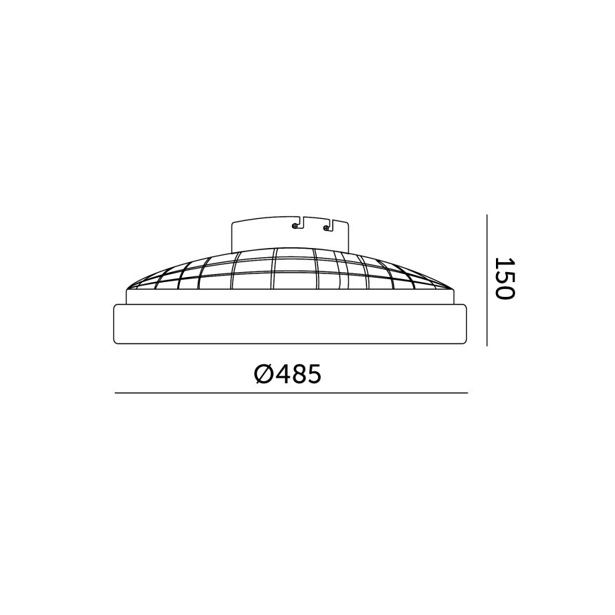 LED RGBW dimeriuojamas lubinis šviestuvas su ventiliatoriumi VENTELUX LED/48W/230V 3000/4000/6500K skersmuo 48,5 cm juodas + nuotolinis pultas