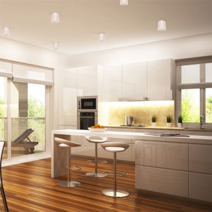 Reguliuojamas LED RGBW taškinis šviestuvas JUPITER 1xE27/6,5W/230V 2700-6500K Wi-Fi skersmuo 9,8 cm balta