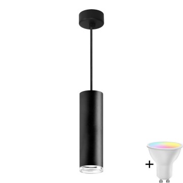 LED RGBW Reguliuojamas vonios liustra ant lyno TURYN 1xGU10/6,5W/230V 2700-6500K Wi-Fi IP44 juoda