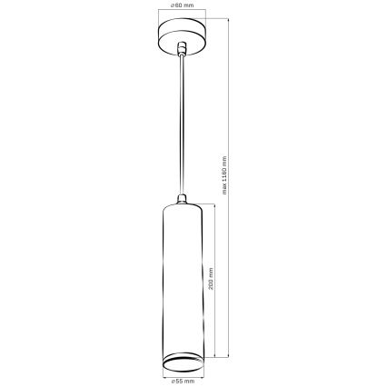 LED RGBW Reguliuojamas vonios liustra ant lyno TURYN 1xGU10/6,5W/230V 2700-6500K Wi-Fi IP44 juoda