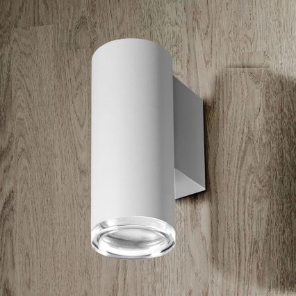 LED RGBW reguliuojamas vonios sieninis šviestuvas TURYN 1xGU10/4,8W/230V 3000K IP44 baltas + nuotolinis valdymas