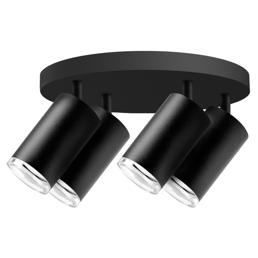 LED RGBW dimeriuojamas vonios kambario taškinis šviestuvas TURYN 4xGU10/6,5W/230V 2700-6500K Wi-Fi IP44 juodas