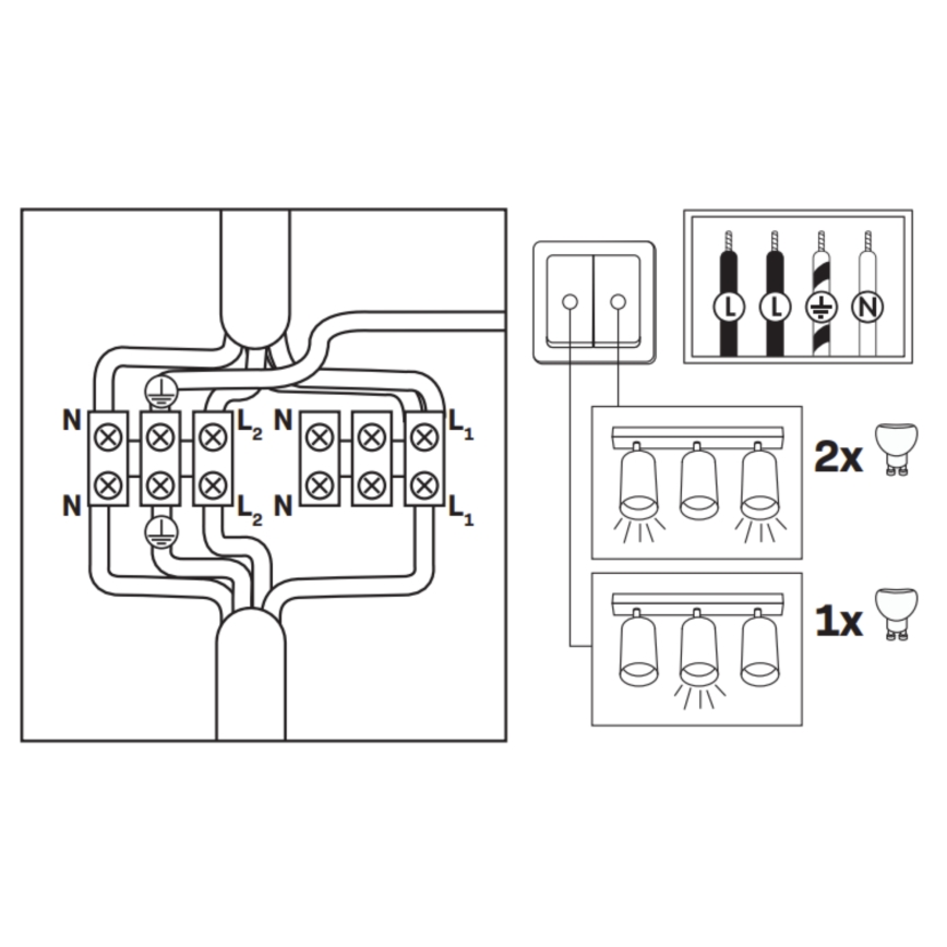 LED RGBW Reguliuojamas vonios taškų šviestuvas TURYN 3xGU10/6,5W/230V 2700-6500K Wi-Fi IP44 juodas
