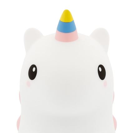 LED RGBW reguliuojama, įkraunama, jutiklinė vaikiška naktinė lempa UNICORN LED/1W/5V 1200 mAh