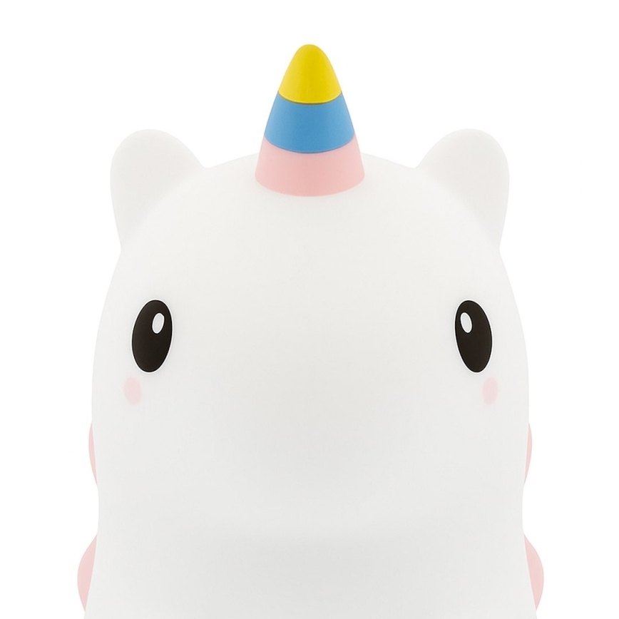 LED RGBW reguliuojama, įkraunama, jutiklinė vaikiška naktinė lempa UNICORN LED/1W/5V 1200 mAh
