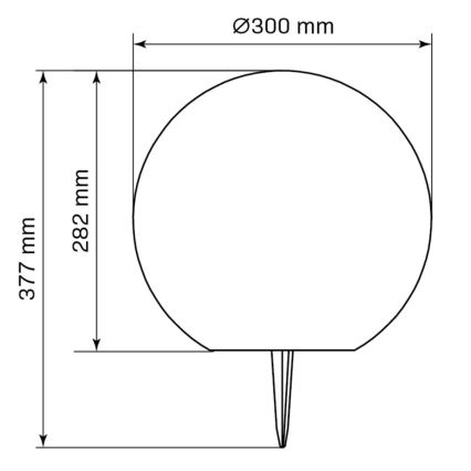 LED RGBW Saulės energija įkraunama elektros lemputė BALL LED/1,2V diametras 30 cm IP65 + nuotolinio valdymo pultas