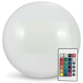 LED RGBW Saulės energija įkraunama elektros lemputė BALL LED/3,7V 1500 mAh diametras 50 cm IP65 + nuotolinio valdymo pultas